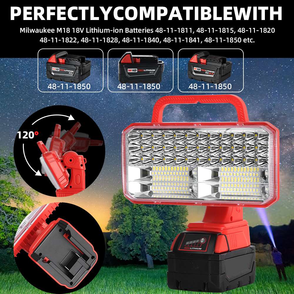 4200LM LED 18V Light for Milwa - Outdoor Lighting Jobs recensione e prezzo