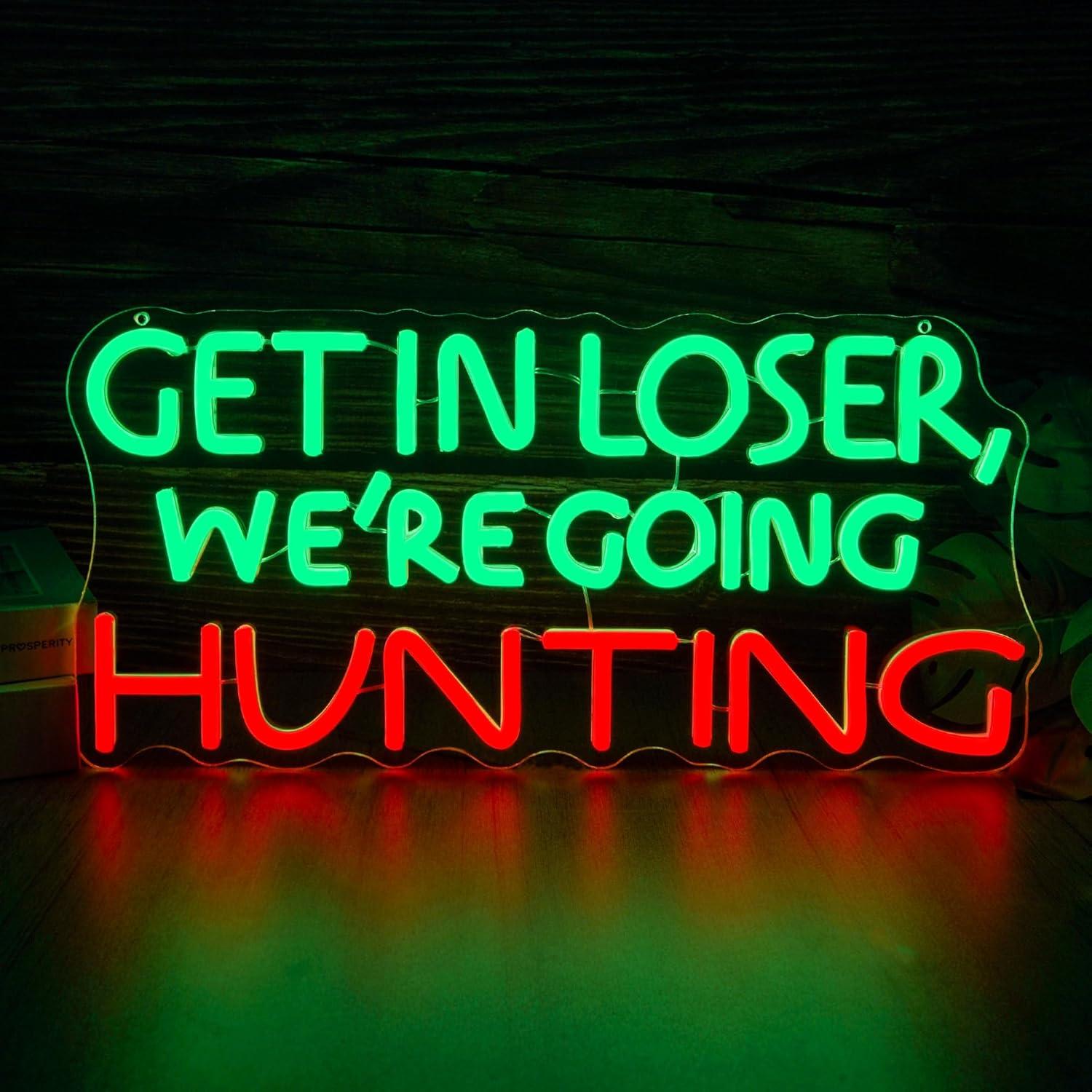 Funny Hunting Neon Sign LED Li - Outdoor Lighting Decoration recensione e prezzo