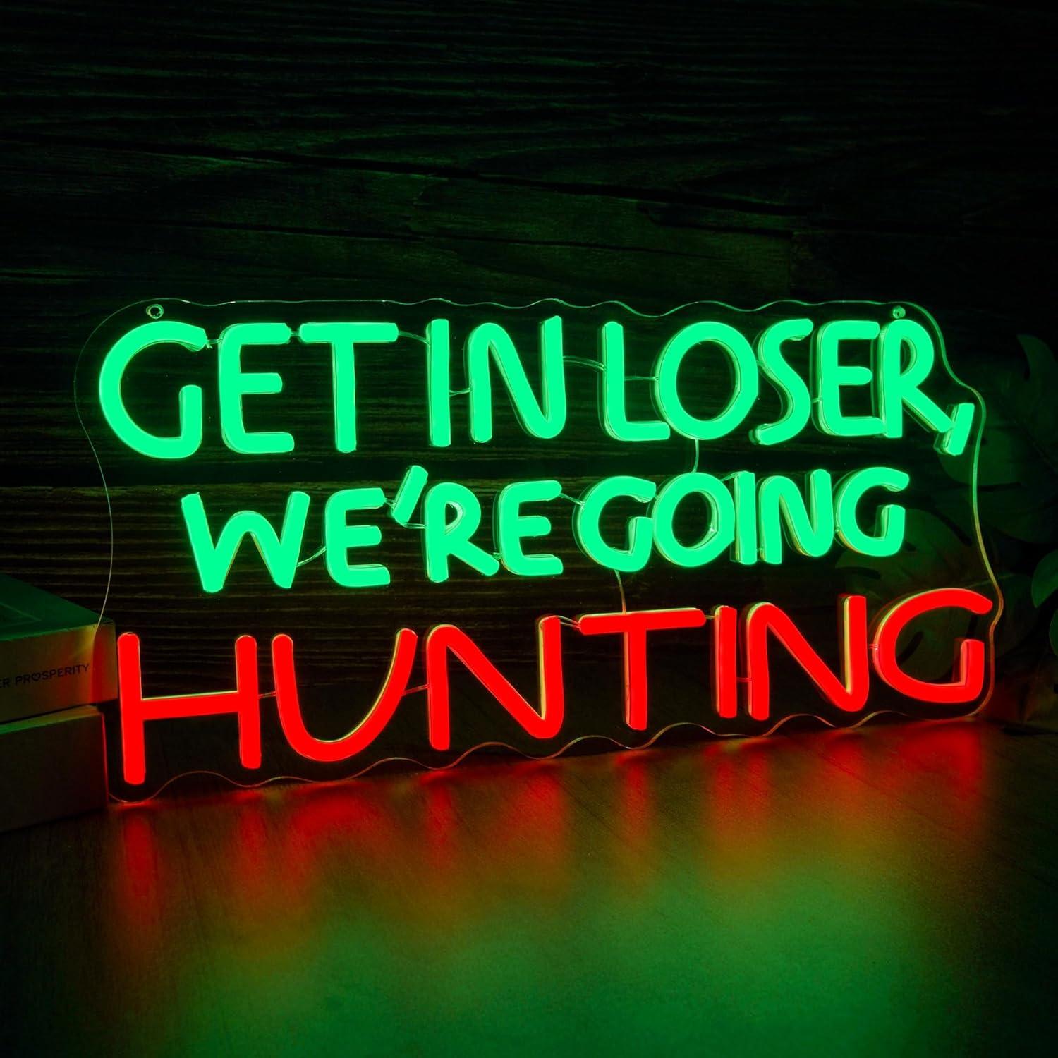 Funny Hunting Neon Sign LED Li - Outdoor Lighting Decoration recensione e prezzo