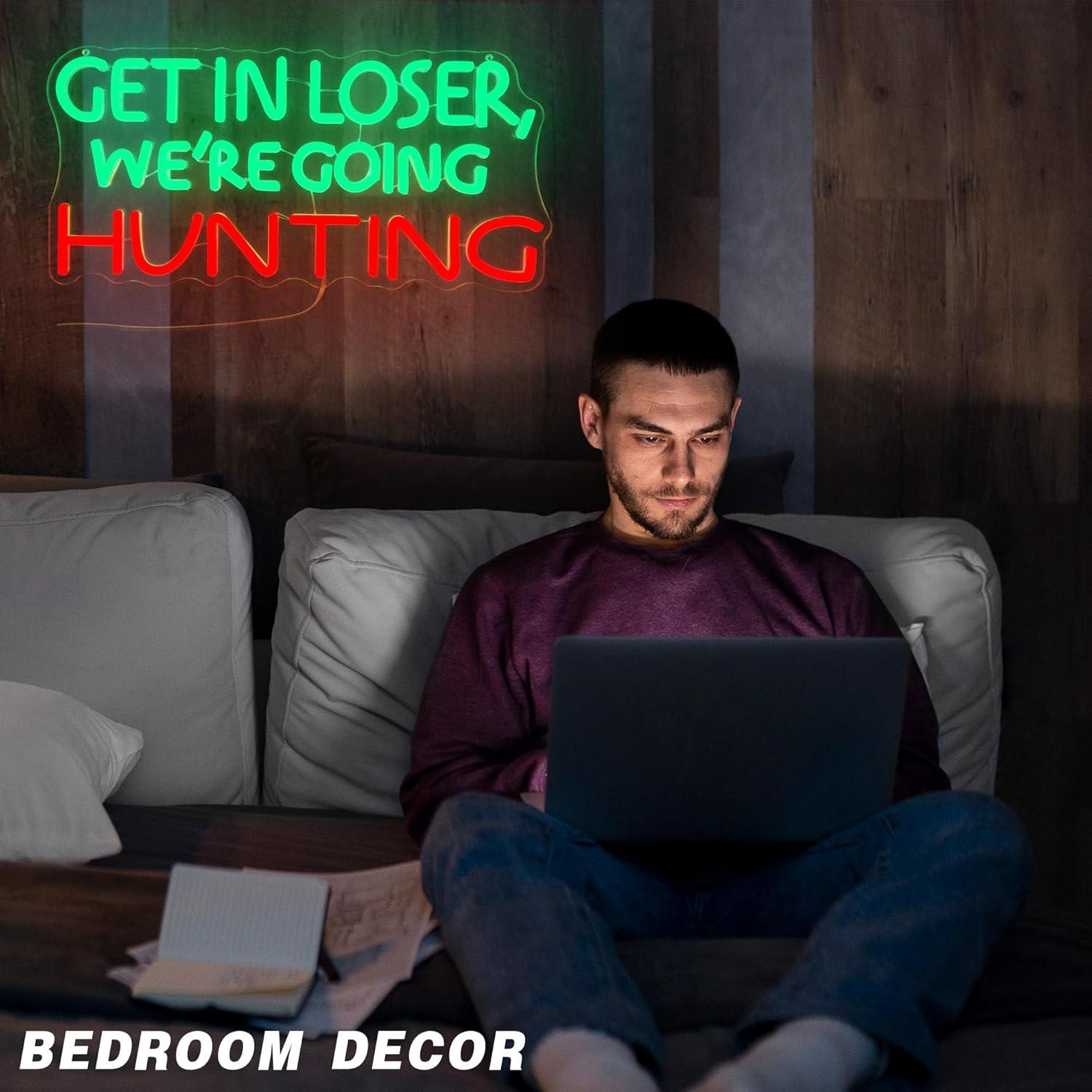 Funny Hunting Neon Sign LED Li - Outdoor Lighting Decoration recensione e prezzo