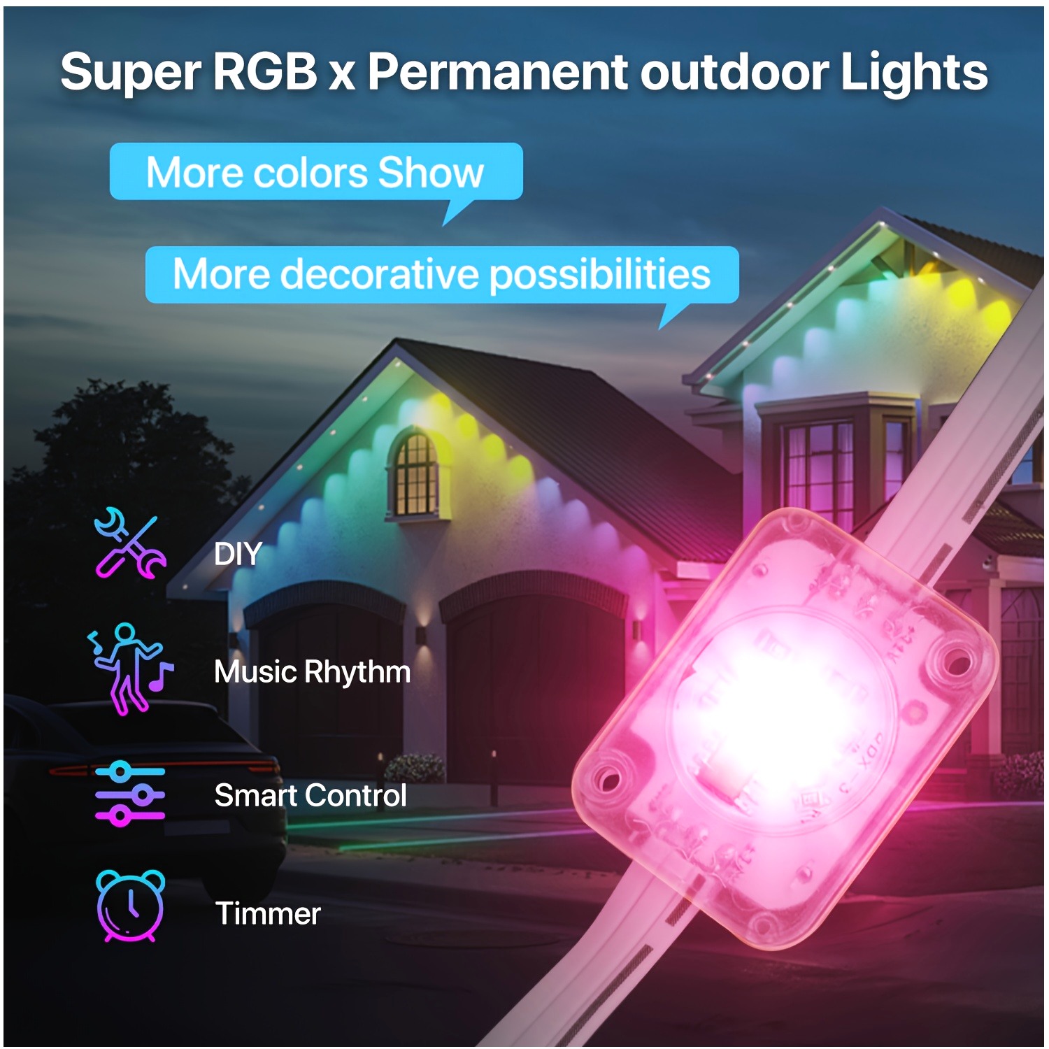 RGB+IC Smart Outdoor Eaves Lig - Outdoor Lighting Decoration recensione e prezzo