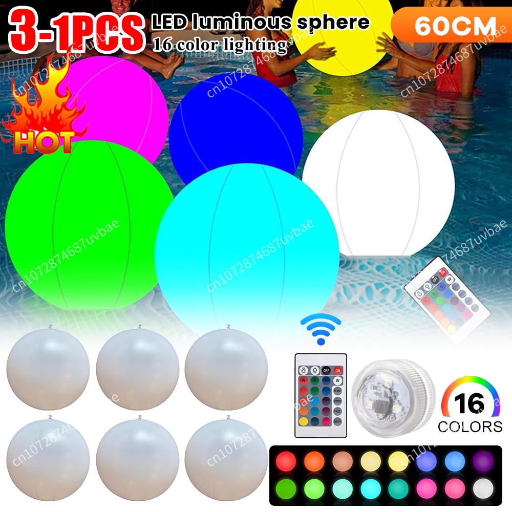 Inflatable Pool Beach Ball 16  - Outdoor Lighting Around Pool recensione e prezzo