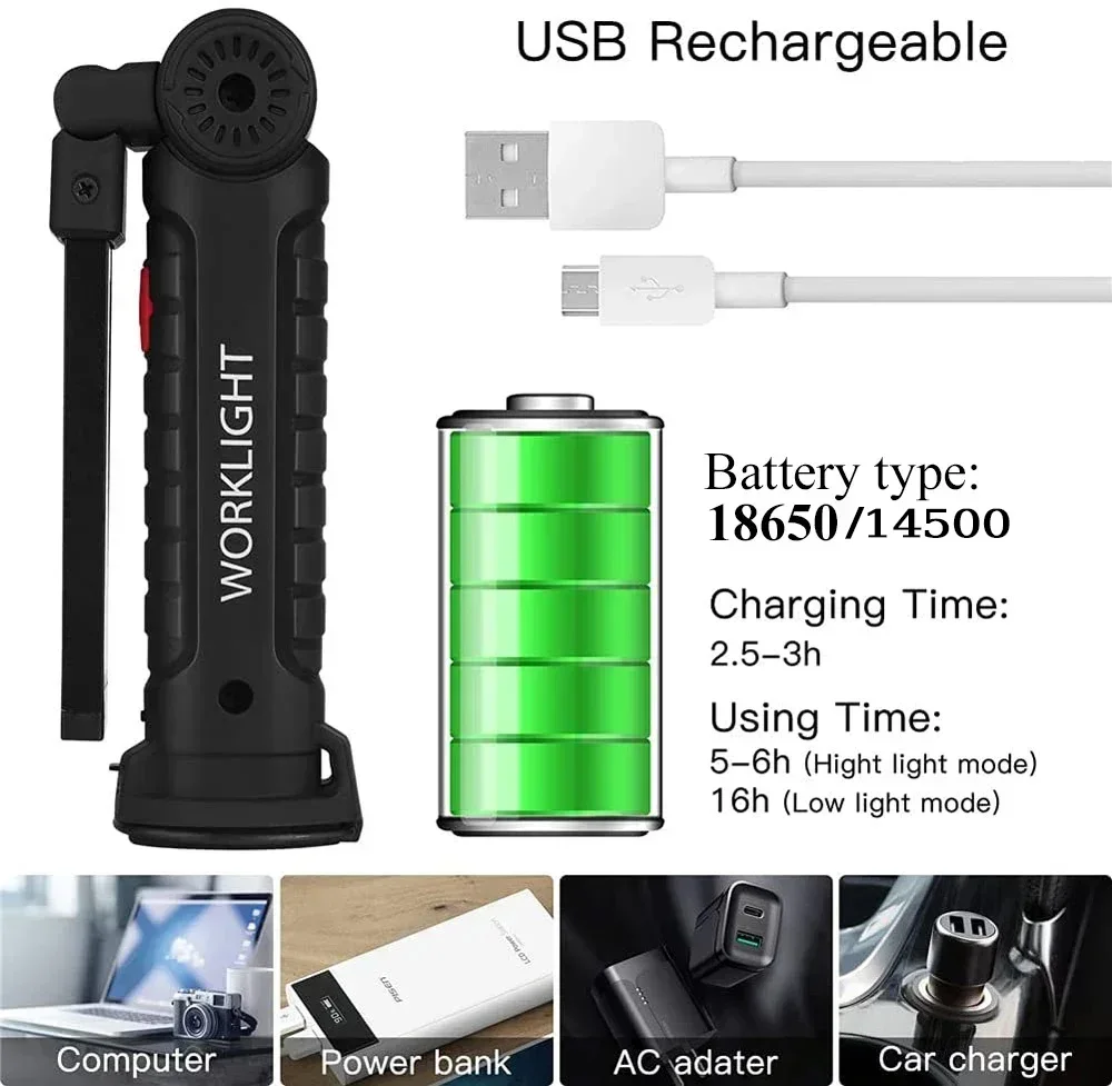 LED COB Flashlight USB Recharg - Outdoor Lighting Beacon recensione e prezzo