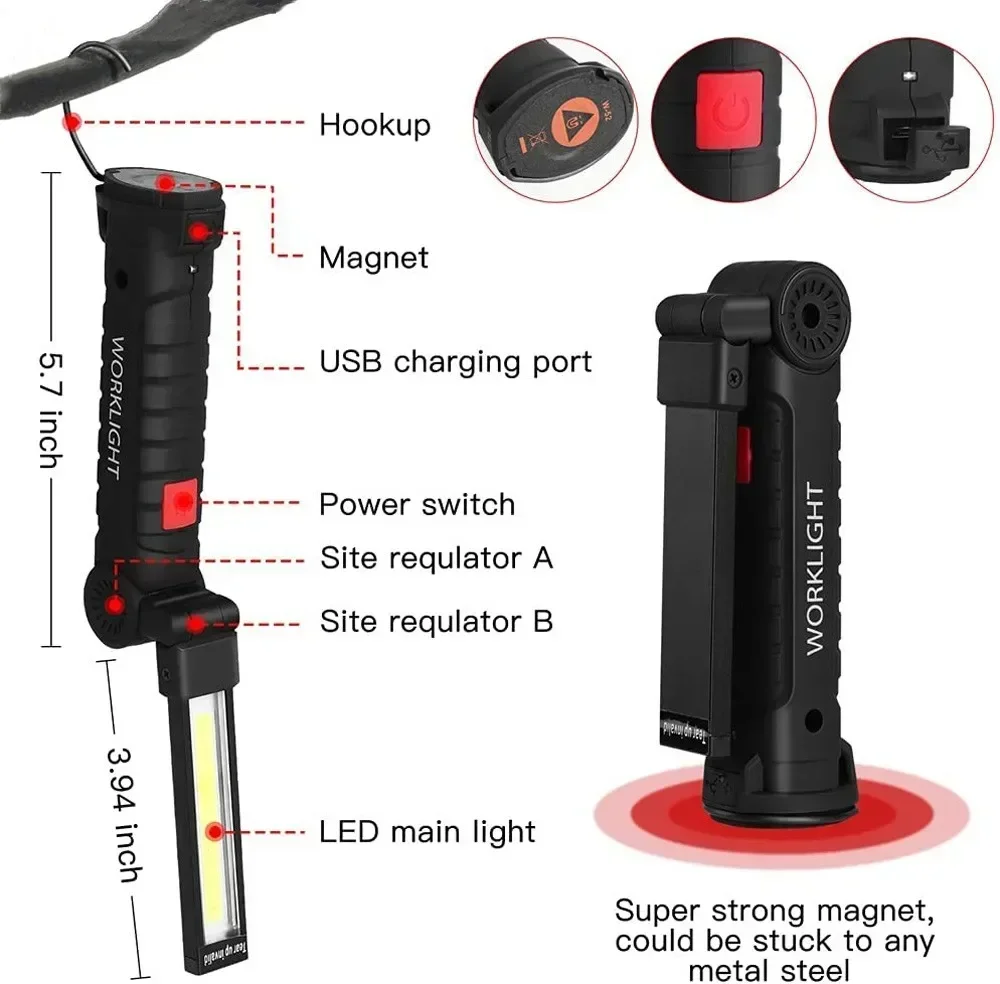 LED COB Flashlight USB Recharg - Outdoor Lighting Beacon recensione e prezzo