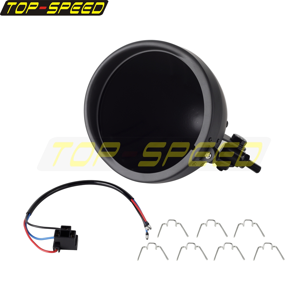 Black/Chrome Motorcycle Headla - Outdoor Lighting Unit recensione e prezzo