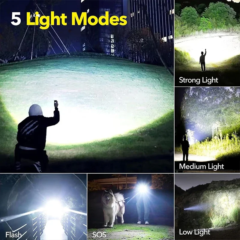 High Power LED Flashlight Rech - Outdoor Lighting Types recensione e prezzo