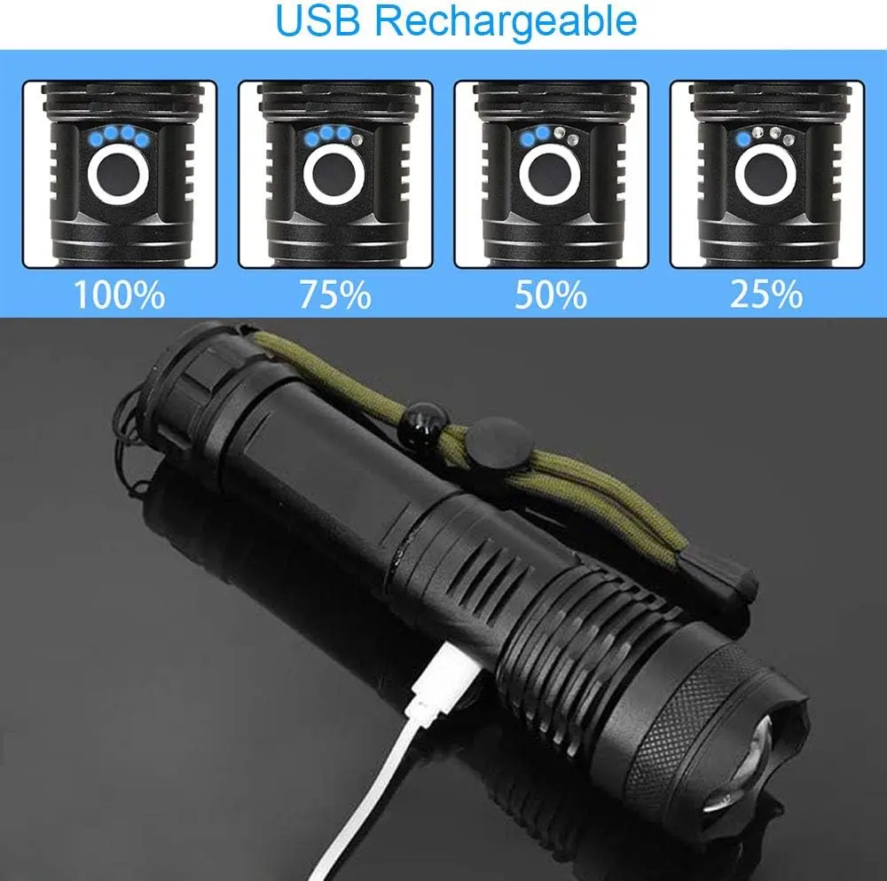 High Power LED Flashlight Rech - Outdoor Lighting Types recensione e prezzo