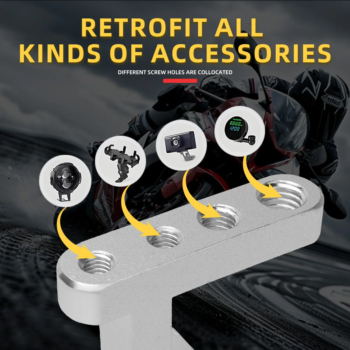 M5 M6 M8 Thread 4 Holes Motorc - Outdoor Lighting Unit recensione e prezzo