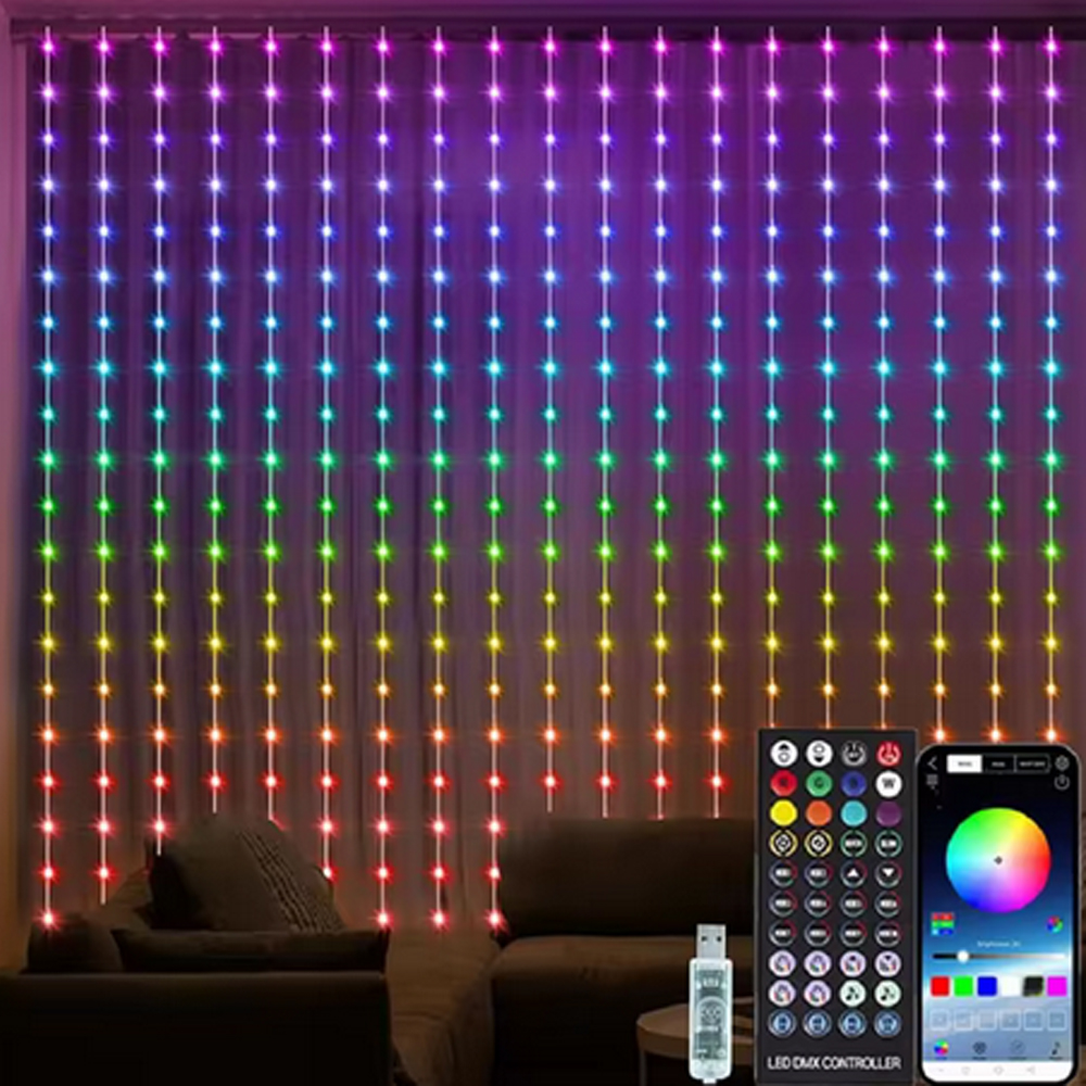 3M RGB Smart LED Curtain Light - Outdoor Lighting Decoration recensione e prezzo