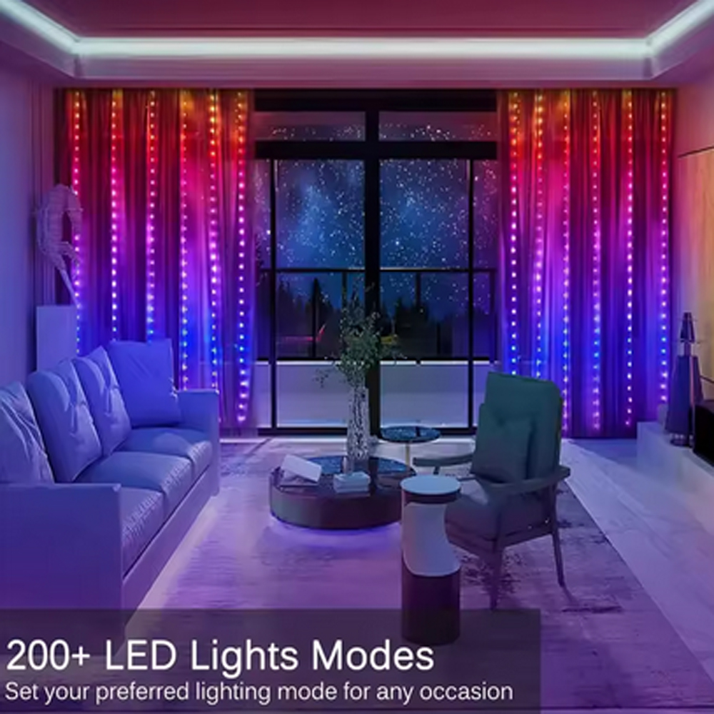 3M RGB Smart LED Curtain Light - Outdoor Lighting Decoration recensione e prezzo