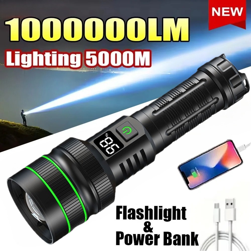 Powerful LED Flashlight Zoomab - Outdoor Lighting Types recensione e prezzo