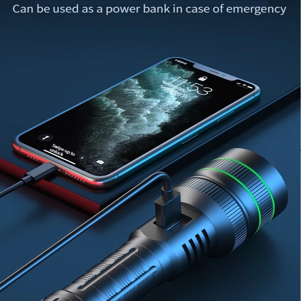 Powerful LED Flashlight Zoomab - Outdoor Lighting Types recensione e prezzo