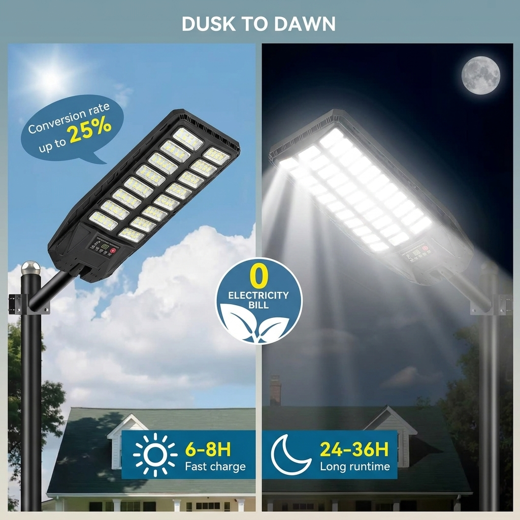 10000W Solar Street Lights Out - Dusk To Dawn Bulb recensione e prezzo
