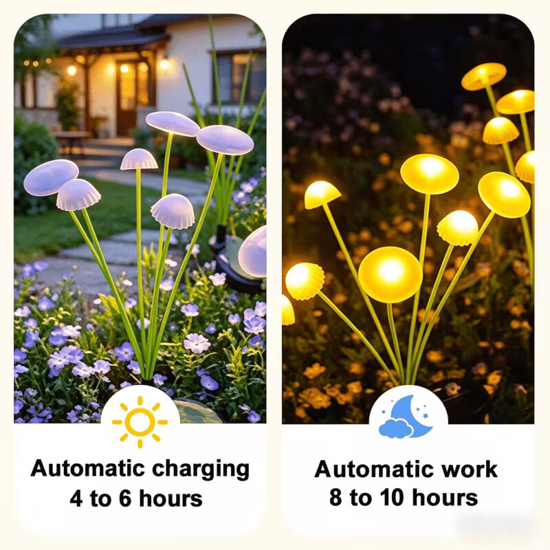Solar Jellyfish Mushroom Light - Outdoor Lighting Jellyfish recensione e prezzo